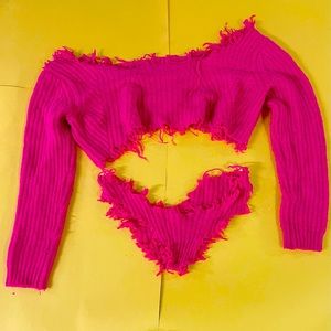 Pink shredded ♥️ 2 pc